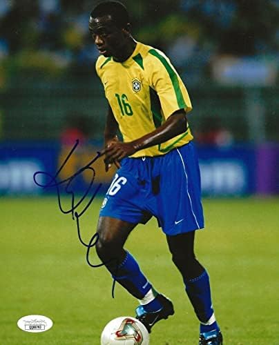 Kleber Pereira חתום על כדורגל ברזיל 8x10 חתימה עם חתימה של JSA - תמונות כדורגל עם חתימה