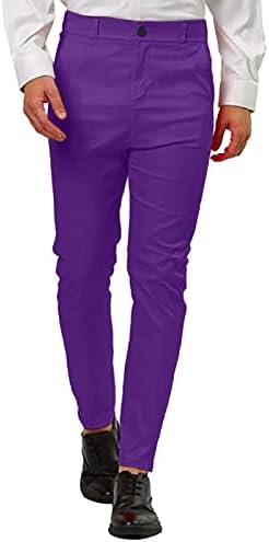 גברים חליפת עסקי זכר מכנסיים מוצק צבע כפתור גדול גודל מרענן נוח מזדמן 6 קצף