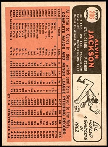 1966 Topps 206 Alvin Jackson St. Louis Cardinals NM/MT Cardinals