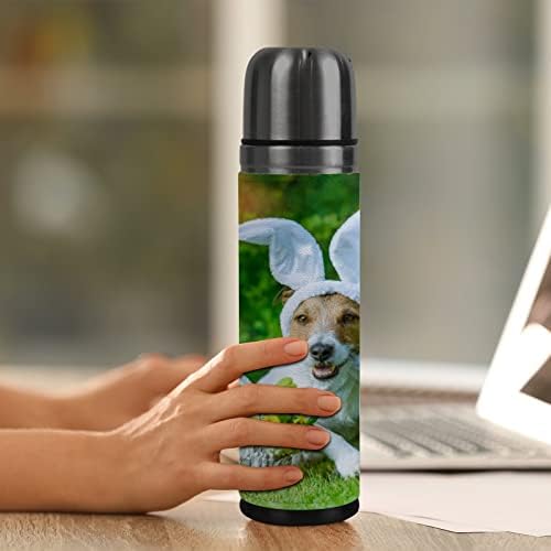 ספל מבודד ColourLife בקבוק מים נירוסטה כלב פסחא לובש אוזניים ארנב ספל נסיעות כוס אבק למשרד