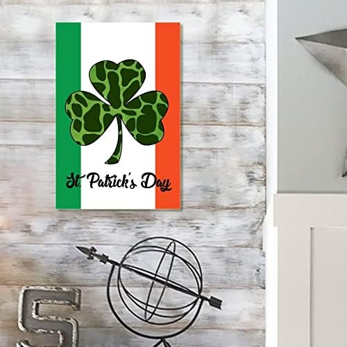 עיצוב קיר לחדר שינה אירלנד דגל שמרוק שלט מותאם אישית מתנה 8x12in Happy St. Patrick's Day's Plaques כפרי בית חווה כפרי קיר קיר תלוי בחדר
