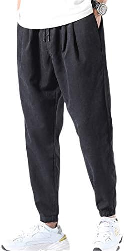 Andongnywell Mens Hip Hop Premium Premium Slim Fit Parts Pants Mans עם מכנסיים של מכנסיים של Harlan Sport