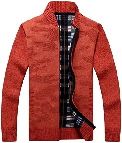 סוודר קרדיגן XXBR לגברים, חורף מדומה לחורף מעיל סגור