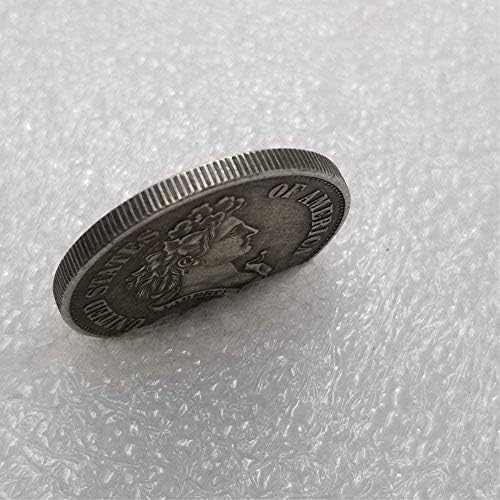 1859 עתיק חירות עתיק מורגן העתק זיכרון מטבע אמריקאי מטבע מטבע ישן מגולף יד מעניין שירות שביעות רצון ניקל