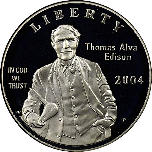 2004 S Thomas Alva Edison דולר כסף כסף - הוכחה DCAM - Mint US