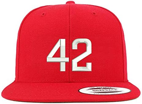 טרנדי הלבשה חנות מספר 42 רקום סנפבק שטוח כובע בייסבול