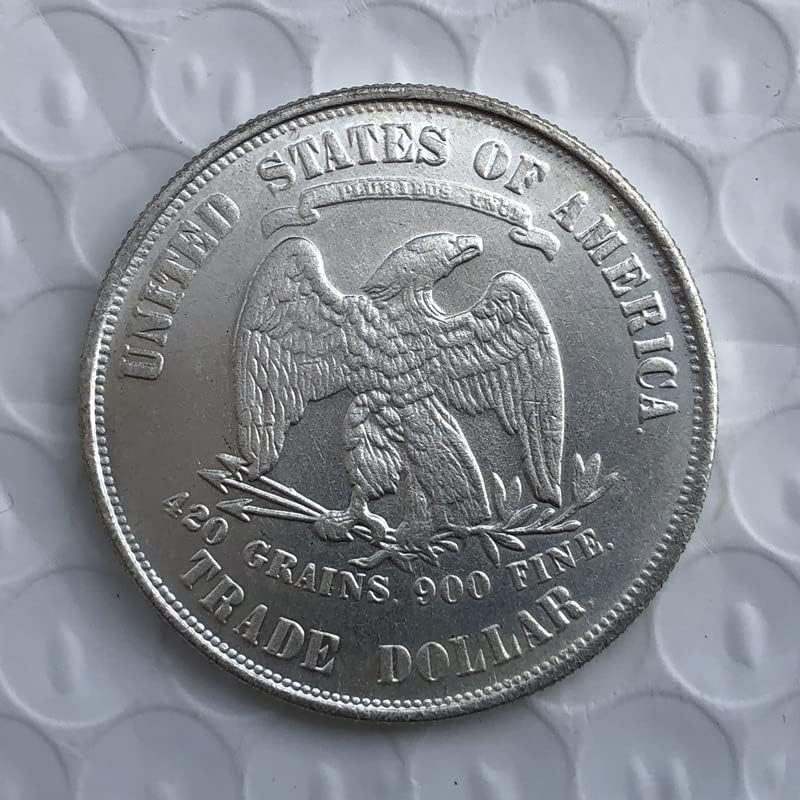 1881 מטבעות אמריקאים פליז מכסף מלאכות עתיקות מצופה אוסף מטבעות זיכרון זרים