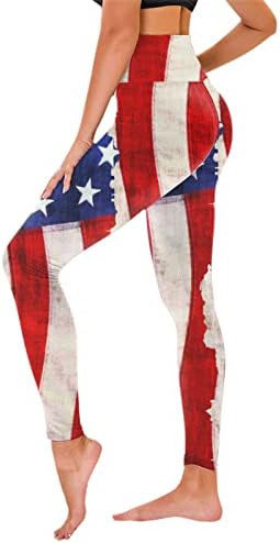 דגל אמריקאי 4 ביולי חותלות נשים בקרת בטן ארהב דגל ארהב דגל עפרונות דקיקים תרגיל חותלות קת חותלות קפרי קפרי