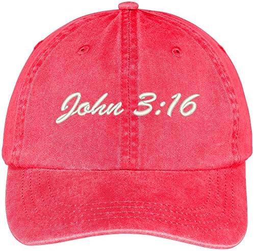 טרנדי הלבשה חנות התנך פסוק ג ' ון 3: 16 רקום פיגמנט צבוע כותנה בייסבול כובע