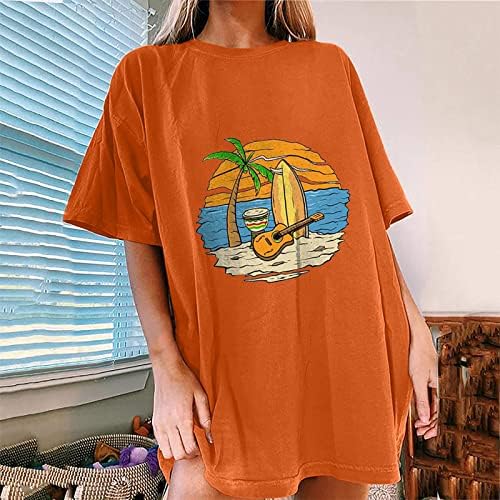 2023 בגדים אופנה כותנה כותנה צווארון גרפי חוף חוף חולצה חולצה לנשים סתיו חולצת טריקו שרוול קצר