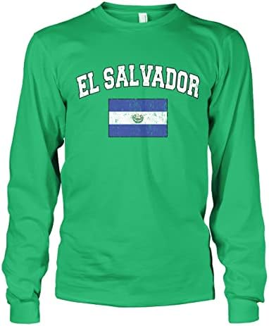 סייברטלה של גברים דהויים במצוקה סלבדורן אל סלבדור דגל חולצת טריקו שרוול ארוך