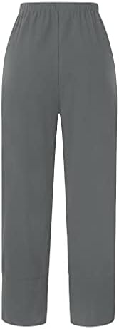 Amikadom נשים בראנץ 'מכנסיים מכנסיים פשתן גרפיקה רקומה מתאימה התלקחות רגל רחבה מגף רגל מגף קיץ מכנסי סתיו 2023 בגדים