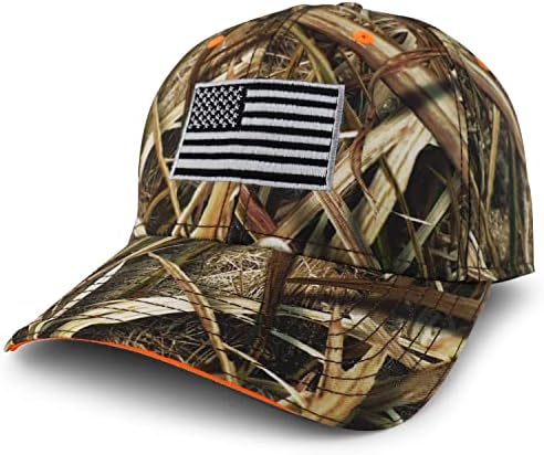 דגל אמריקאי רקום ציד הסוואה בייסבול כובע