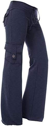 מכנסי מטען מותניים נמוכים לנשים מזדמנים בצבע אחיד הרג 'וקו וינטג' י 2 קראט עלייה נמוכה ג 'וגר רחב מכנסי סינץ' רגועים