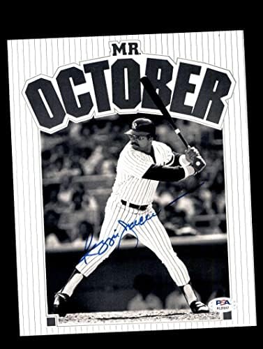רג'י ג'קסון PSA DNA חתום 8x10 חתימת צילום מר אוקטובר - תמונות MLB עם חתימה