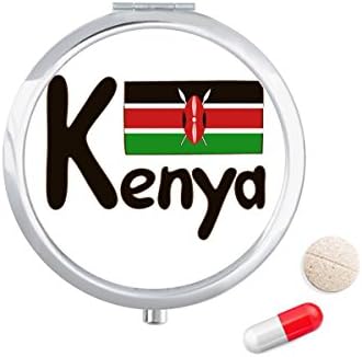 קניה לאומי דגל שחור דפוס גלולת מקרה כיס רפואת אחסון תיבת מיכל מתקן