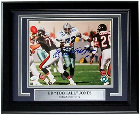 אד גבוה מדי ג'ונס קאובויס חתום/חתימה 8x10 תמונה ממוסגרת JSA 158994 - תמונות NFL עם חתימה