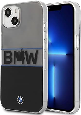 CG נייד BMW טלפון מארז לאייפון 13 Pro Max בשחור/אפור ברור, אנטי-סקרט, נוח נוח ועמיד עם לוגו קל, ספיגת הלם ולוגו חתימה