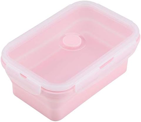 נייד סיליקון קופסא ארוחת הצהריים מתקפל מיקרוגל בטוח קופסת אוכל מזון מיכל מתקפל סיליקון מזון עם מכסה