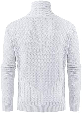 Ymosrh Turleneck Sweater Sweater סולבר סריגה ברדס מכופף סוודר כפתור דק סוודרים גדולים לגברים חורף