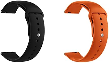 להקת שעון מהירה מהירה של צעד תואם ל- Huawei Watch GT3 Pro Ceramic 43 ממ רצועת שעון סיליקון עם נעילת כפתורים, חבילה של 2