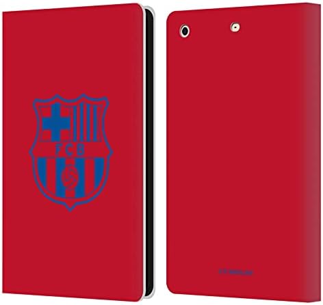 עיצובים של תיק ראש מורשה רשמית FC ברצלונה דפוסי קרסט שחור של שיש שחור עור מארנק עור תואם ל- Apple iPad mini 1 / mini 2 / mini 3