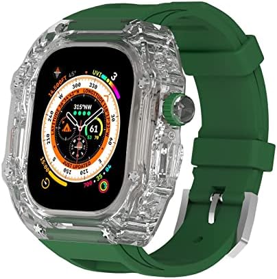 Maalya for Apple Watch Ultra 49 ממ סדרה להקת 8 7 7 6 5 4 SE צמיד רצועת צמיד Watchband Mod ערכה מחוספסת כיסוי מגן