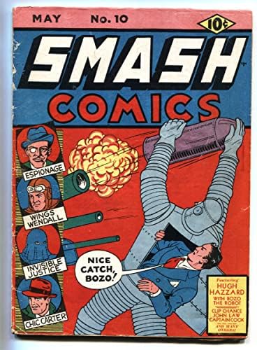 סמאש קומיקס 10 1940-כיסוי רובוט-גיבור-על-תור הזהב סטאלין-מלחמת העולם השנייה